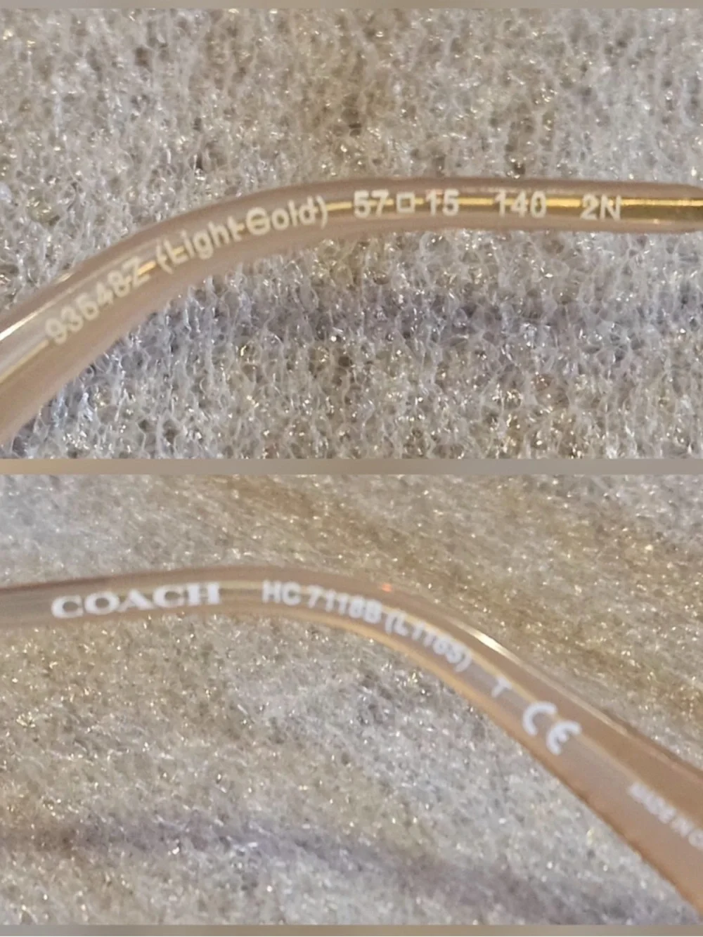 Coach Gold Rimless Brown Gradient Sunglasses